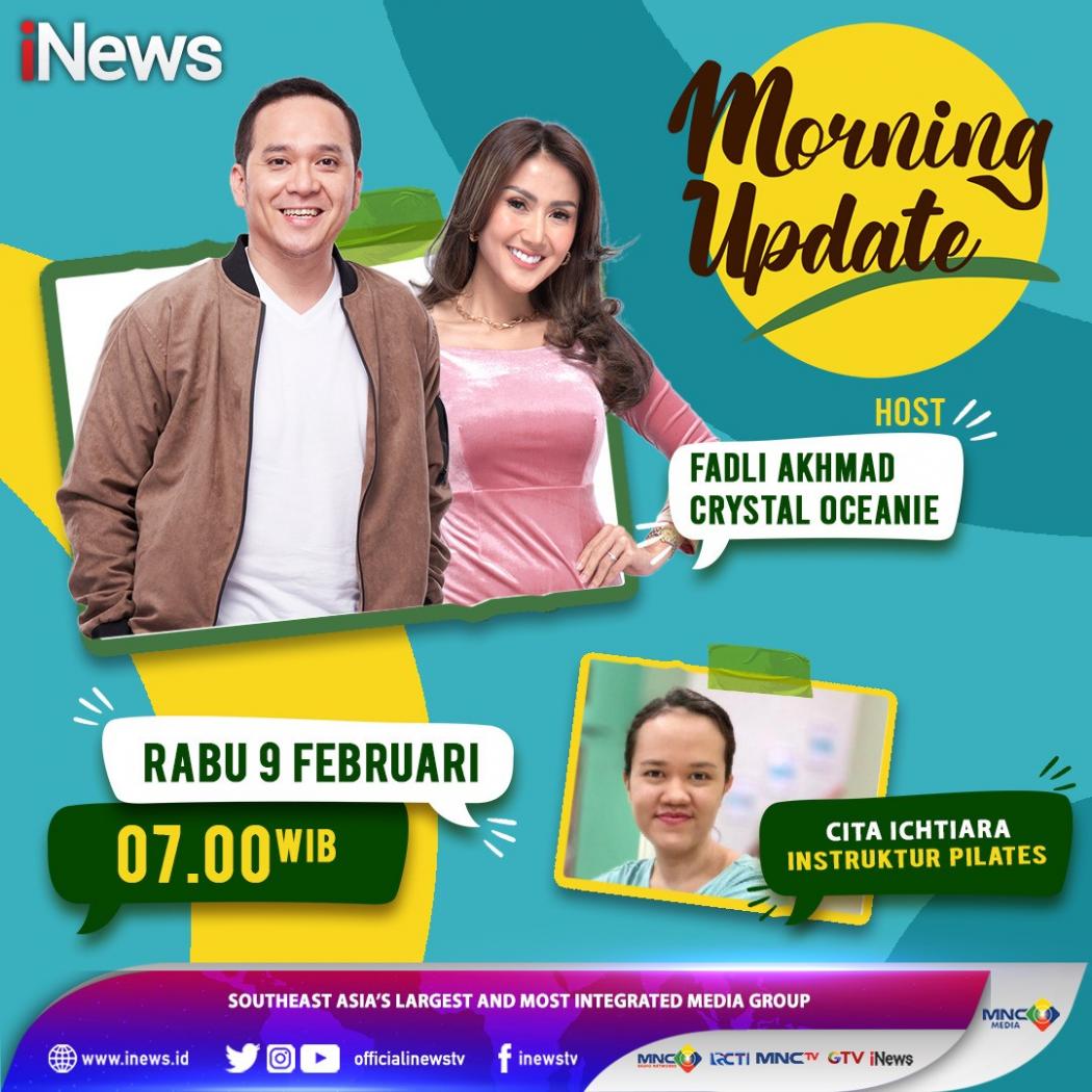 Hadir di Morning Update iNews, Cita Ichtiara Ajarkan Gerakan Pilates yang Mudah dan Tepat 