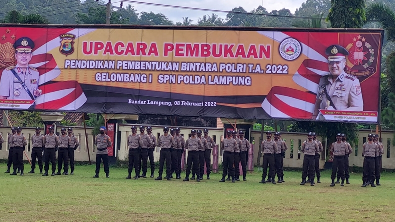 Wakapolda Lampung Buka Upacara Pendidikan Bintara Polri Gelombang I