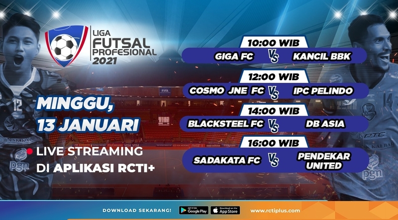 Link Live Streaming Liga Futsal Profesional Hari Ini: Ada Laga Seru Black Steel Vs DB Asia