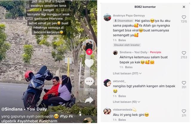Viral Ayah Rela Panas-panasan Tunggu Anak Interview, Netizen: Bikin Nangis   