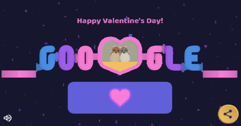 Rayakan Hari Valentine, Google Doodle Tampilkan Game Interaktif