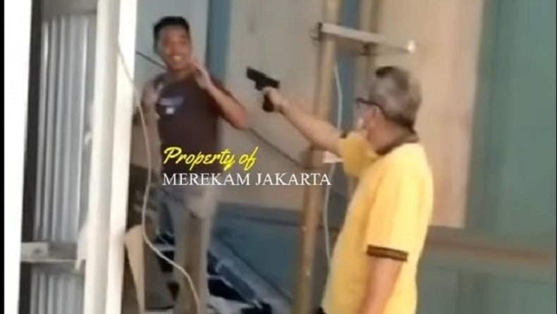 Polisi Cari Identitas Pria Todongkan Senjata Api ke Kuli Bangunan