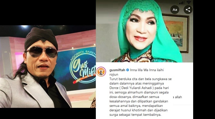Dorce Gamalama Meninggal Dunia, Ini Doa Gus Miftah