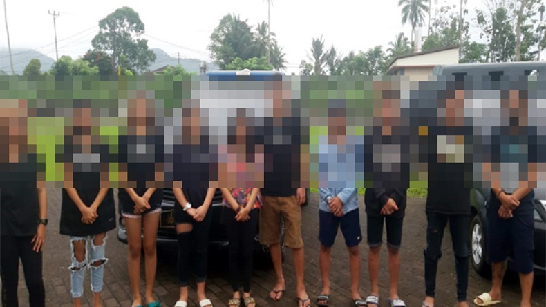 Parah! 5 Pasangan Muda-Mudi di Tomohon Ketahuan Mabuk dan Hirup Lem