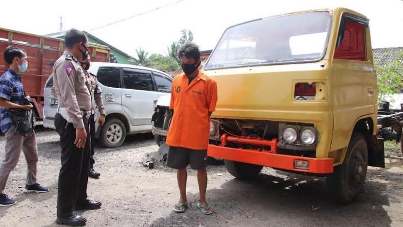 Buron 2 Pekan, Ini Tampang Sopir Truk Pelaku Tabrak Lari Mahasiswi di Pringsewu