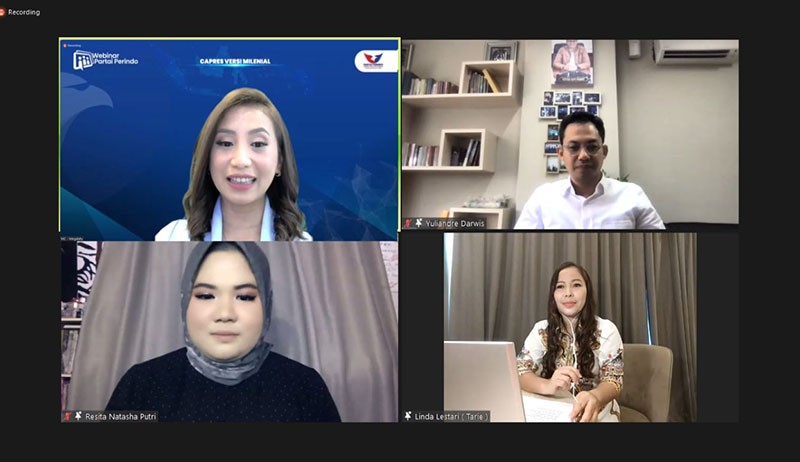Di Webinar Partai Perindo, Mahasiswi: Milenial Jangan Anti Politik!