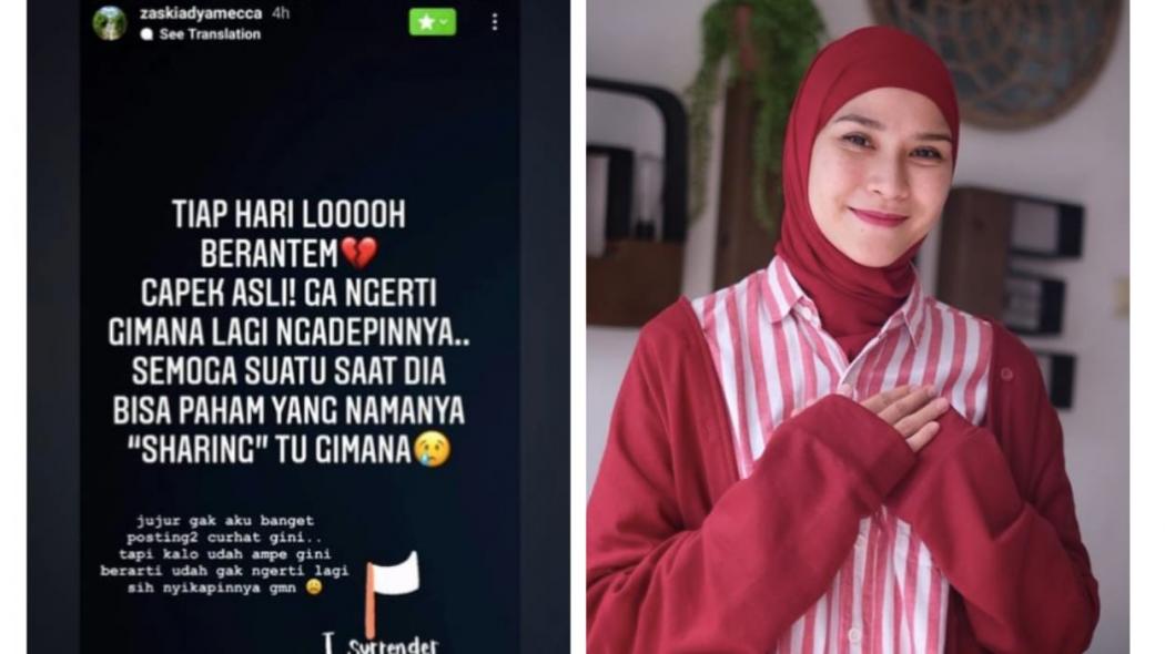 Bikin Netizen Kepo, Zaskia Adya Mecca Curhat Capek Berantem di Instagram Story 
