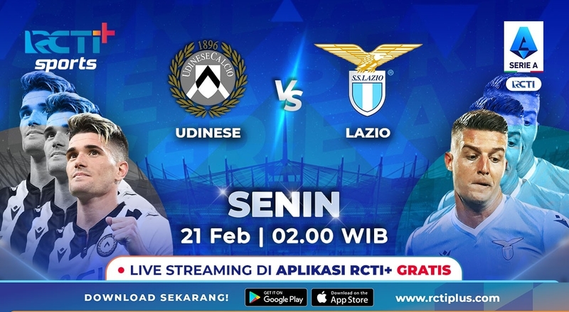 Link Live Streaming Udinese Vs Lazio di RCTI+: Ciro Immobile Siap Tambah Tabungan Gol