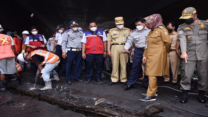 Kerusakan di Underpass Makamhaji Sukoharjo Mulai Diperbaiki 