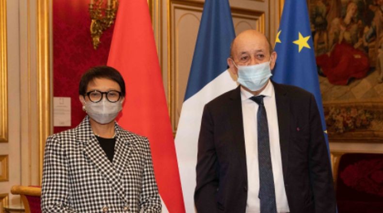 Bertemu di Paris, Menlu RI dan Prancis Bahas Masalah Ukraina dan Myanmar