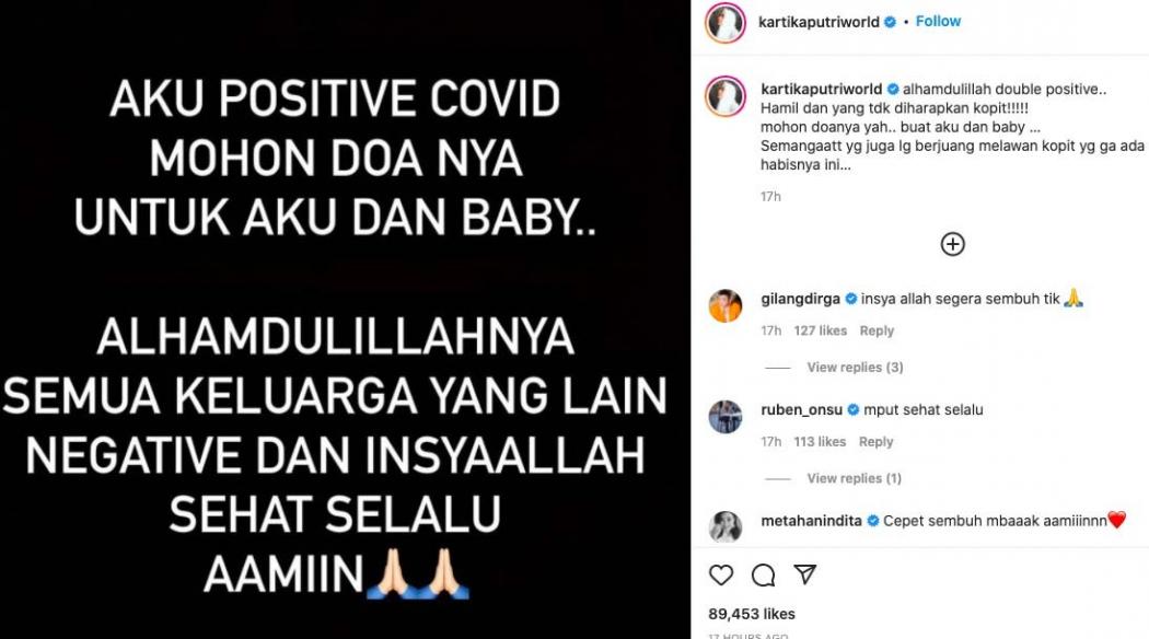 Lagi Hamil Anak Kedua, Kartika Putri Positif Covid-19: Mohon Doa untuk Baby