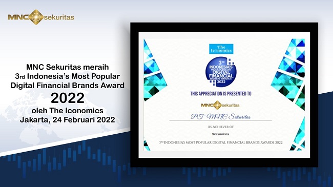 Selamat, MNC Sekuritas Raih Penghargaan Perusahaan Sekuritas Terpopuler 2022 dari Iconomics 
