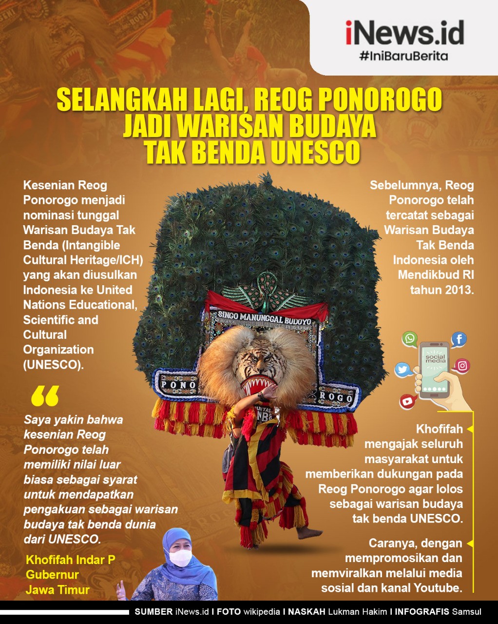 Selangkah Lagi, Reog Ponorogo Jadi Warisan Budaya Tak Benda UNESCO 