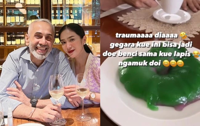 Bunga Zainal Gagal Buat Kue Lapis, Suami Komentar Kocak: Kayak Ban Dalam Motor