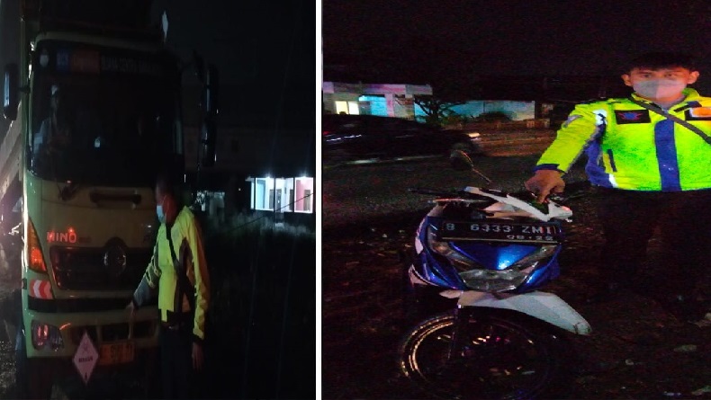 Gagal Nyalip, Pemotor Tewas Terlindas Truk Tronton di Cicurug Sukabumi