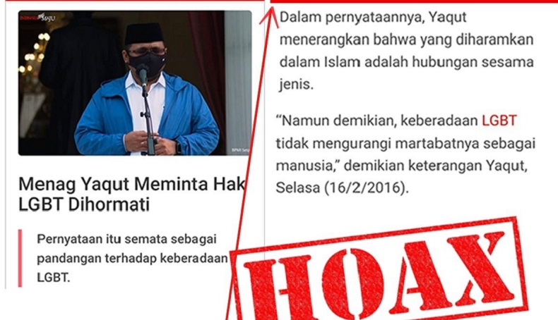 Viral Menag Gus Yaqut Dukung LGBT, Kemenag : Itu Hoaks