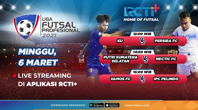 Link Live Streaming Liga Futsal Profesional Hari Ini: Ada Bigmatch Vamos FC vs IPC Pelindo