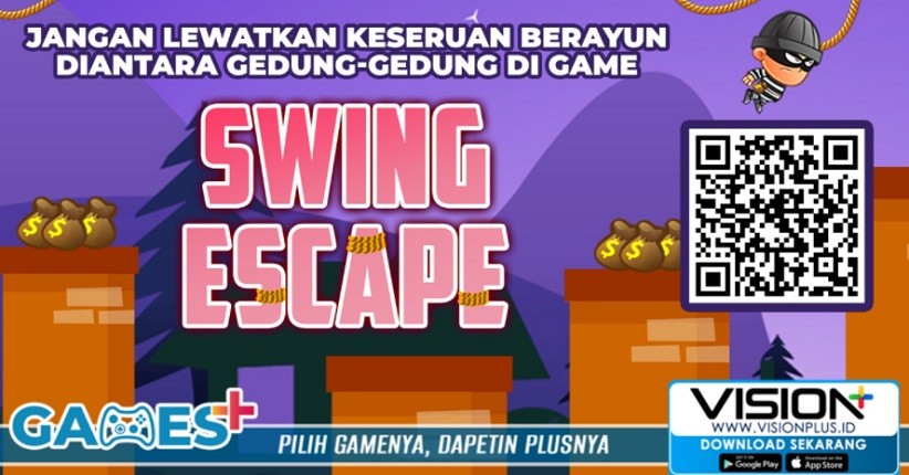 Main Ayunan di Antara Gedung-Gedung Hanya di Game Swing Escape!