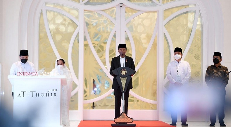 Resmikan Masjid At-Thohir, Presiden Jokowi Beri Pesan soal Toleransi 