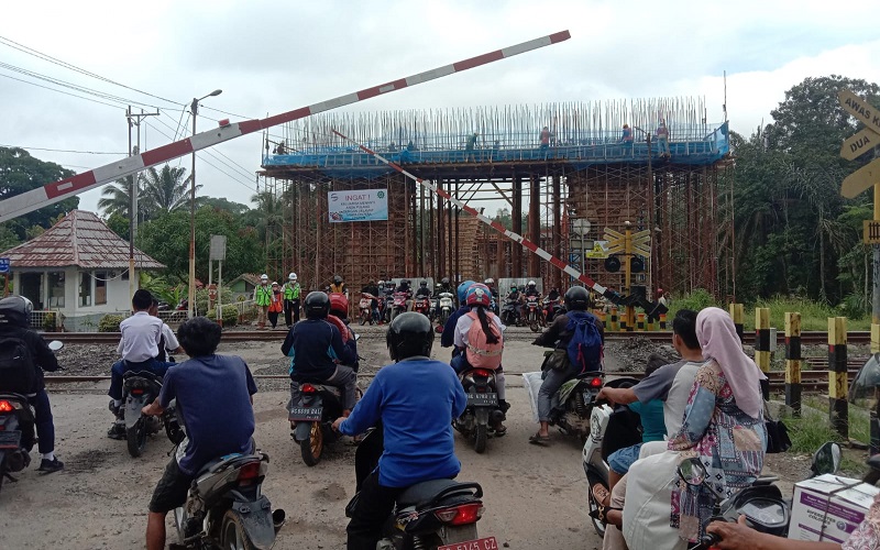Hujan Tidak Pengaruhi Target Penyelesaian Flyover Patih Galung Prabumulih