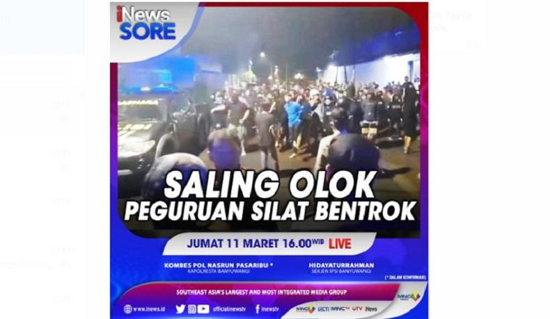 Dua Perguruan Silat Bentrok Akibat Saling Ejek, Selengkapnya Hanya di iNews Sore