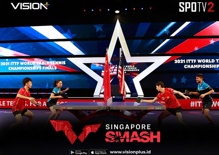 Kejuaraan Tenis Meja Super Bergengsi! Saksikan WTT Grand Smash Singapore di SPOTV Vision+