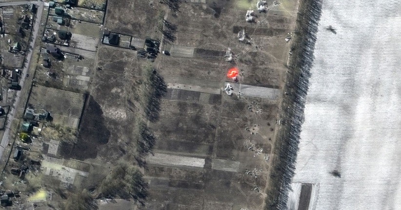 Serangan Rusia ke Kyiv Tertangkap Satelit, Kilatan dan Asap Terlihat di Sejumlah Gambar