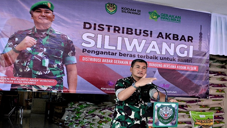 Pangdam Siliwangi Distribusikan 112 Ton Beras untuk 1.012 Ponpes dan Panti Asuhan