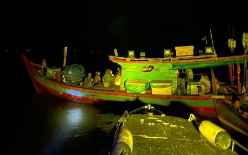Puluhan Calon Pekerja Migran Ilegal Naik Kapal Tanpa Nama Ditangkap di Asahan