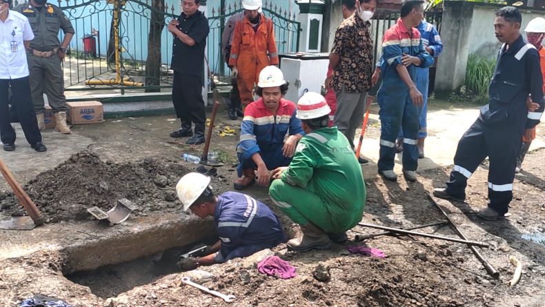 Pertamina EP Cepu Field Pastikan Retakan Pipa di Sambong Blora Telah Ditutup 