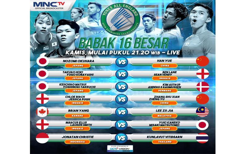 9 Wakil Indonesia Hadapi Lawan Tangguh di Babak 16 Besar All England 2022