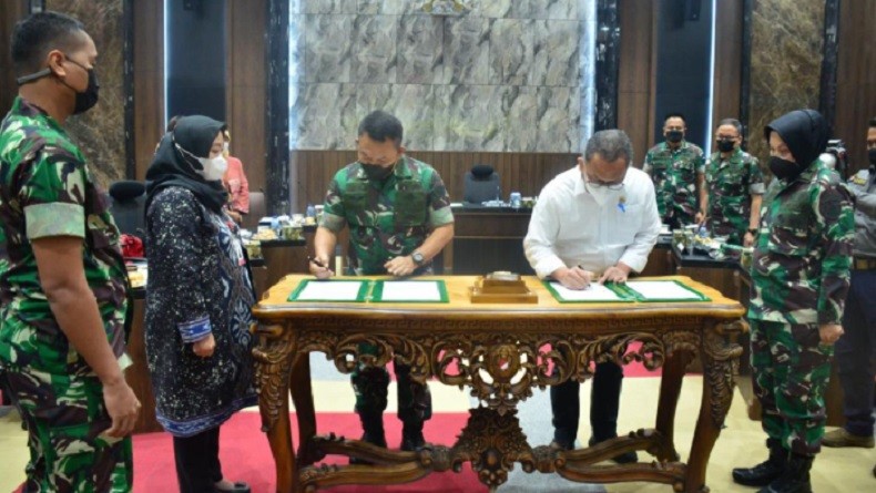 KSAD dan Kepala BRIN Tanda Tangani 9 Poin Kesepakatan Kerja Sama 