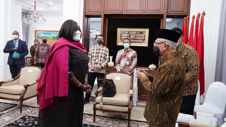 Bertemu Menlu Kenya, Wapres Ma'ruf Ingin Perkuat Kerja Sama Bidang Kesehatan hingga Infrastruktur