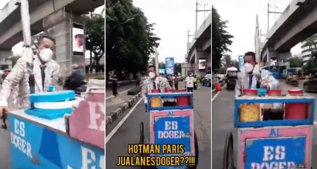 Hotman Paris Dorong Gerobak Jualan Es Doger: Salam untuk Orang Kaya Doni Salmanan dan Indra Kenz
