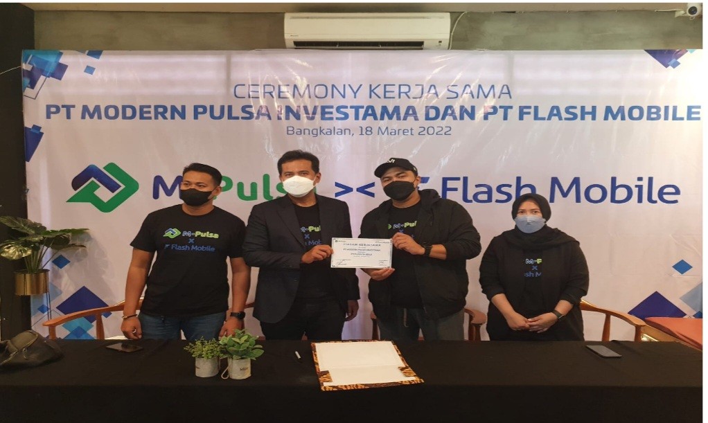 PT Modern Pulsa Investama (M-Pulsa Madura) Gandeng PT Flash Mobile Sediakan Layanan Keuangan