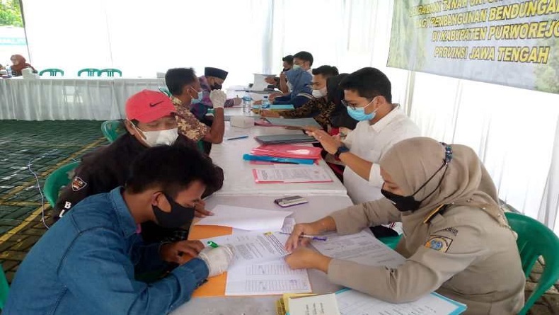 Pemilik Lahan untuk Proyek Bendungan Bener di Purworejo Mulai Terima Ganti Untung