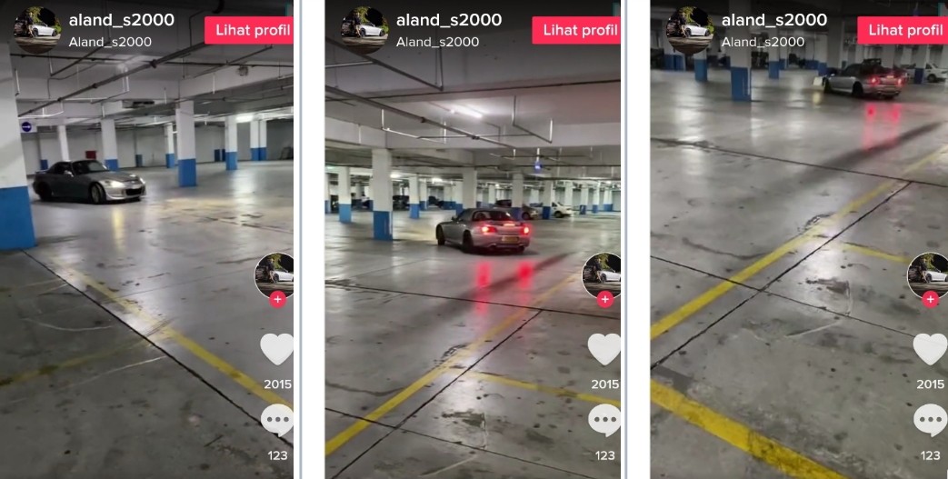 Pamer Aksi Drifting di Parkiran Basement, Pria Ini Kena Karma Tabrak Tiang Beton