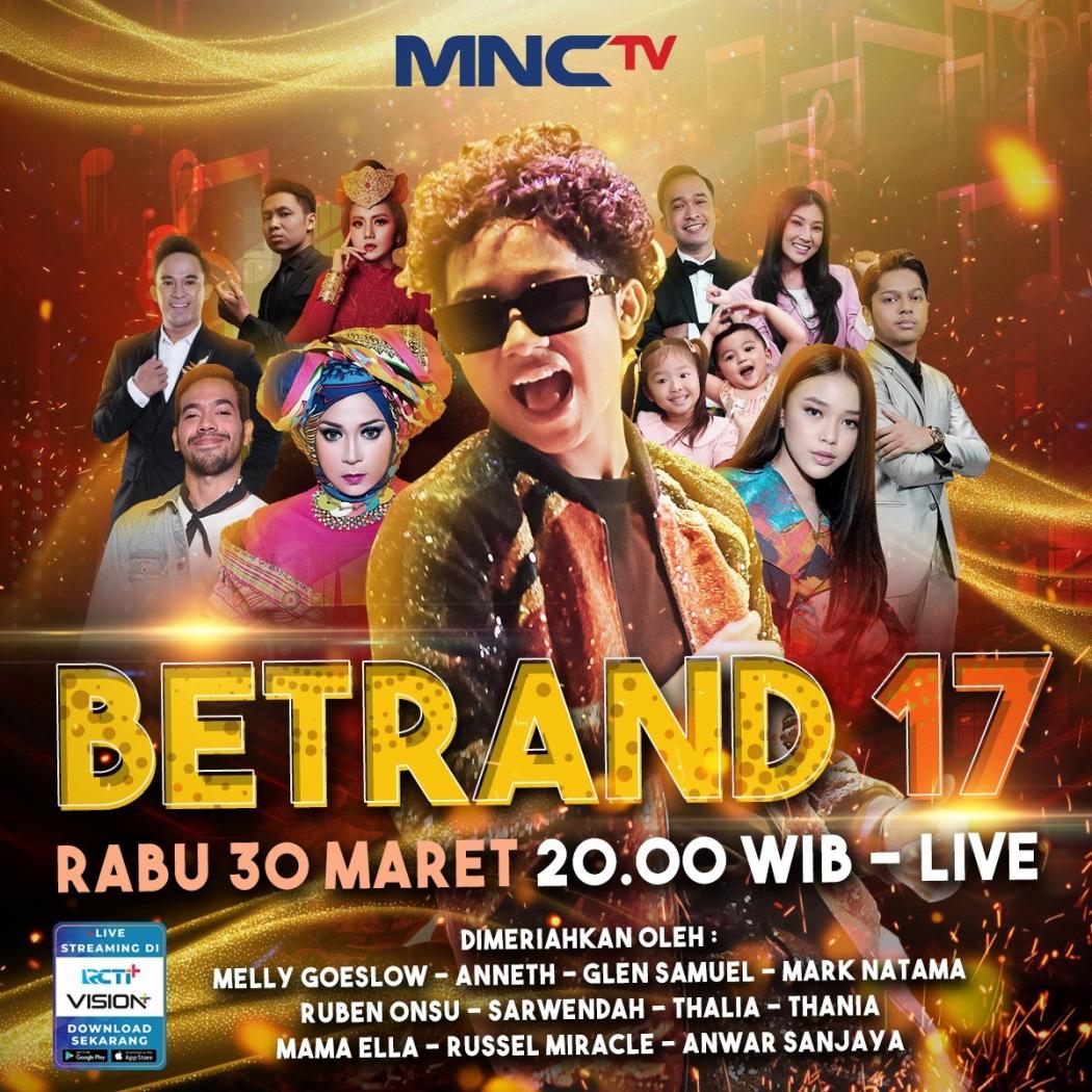 MNCTV Hadirkan Konser Musik Spesial Ulang Tahun Ke-17 Betrand Peto Putra Onsu 