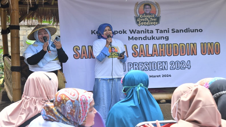 Wanita Tani di Bogor Dukung Sandiaga Uno Nyapres 2024 karena Kerja Nyata dan Peduli Petani