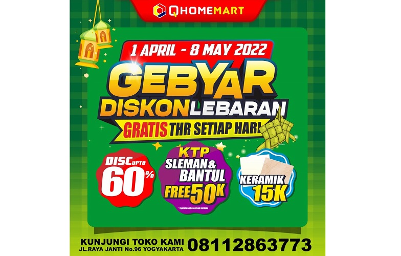 Gebyar Diskon Lebaran Qhomemart, Bawa Pulang Keramik hanya Rp15 Ribu