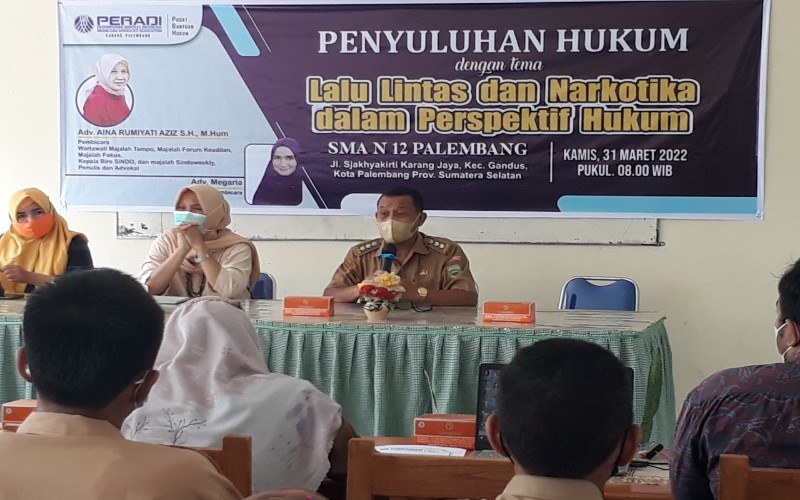 PBH Peradi Palembang Penyuluhan Hukum Lalu Lintas dan Narkoba di Sekolah