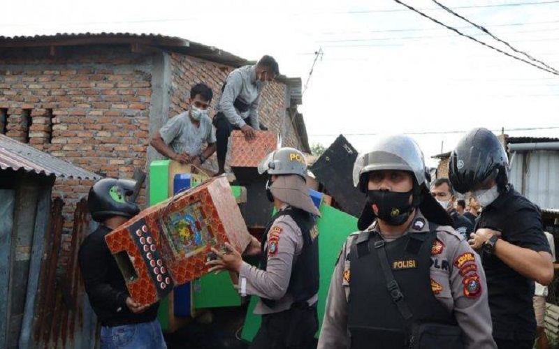 Jelang Ramadan, Polres Pelabuhan Belawan Tangkap 9 Orang dan Sita 23 Mesin Judi