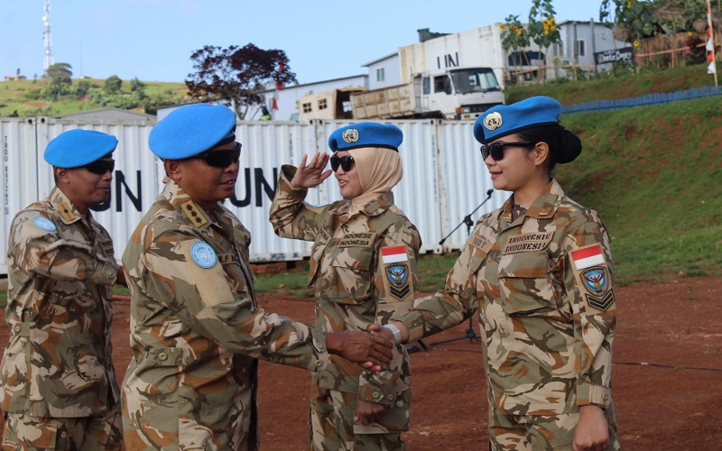 102 Prajurit TNI Dapat Kenaikan Pangkat saat Jalani Misi Perdamaian PBB