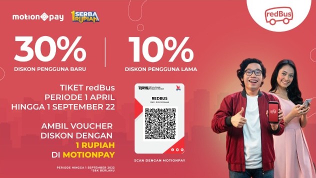 Hanya Rp1! Mudik Hemat dengan Diskon Spesial redBus di MotionPay, Ini Caranya!