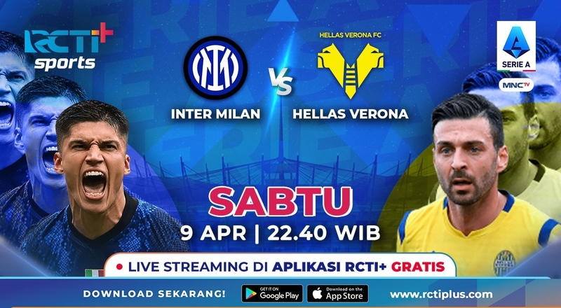 Link Live Streaming Inter Milan Vs Hellas Verona di RCTI+ Malam Ini