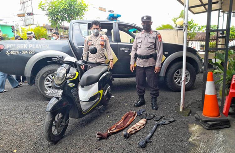 Polsek Playen Amankan Motor Misterius di Hutan Wanagama, Diduga Milik Pelaku Perang Sarung