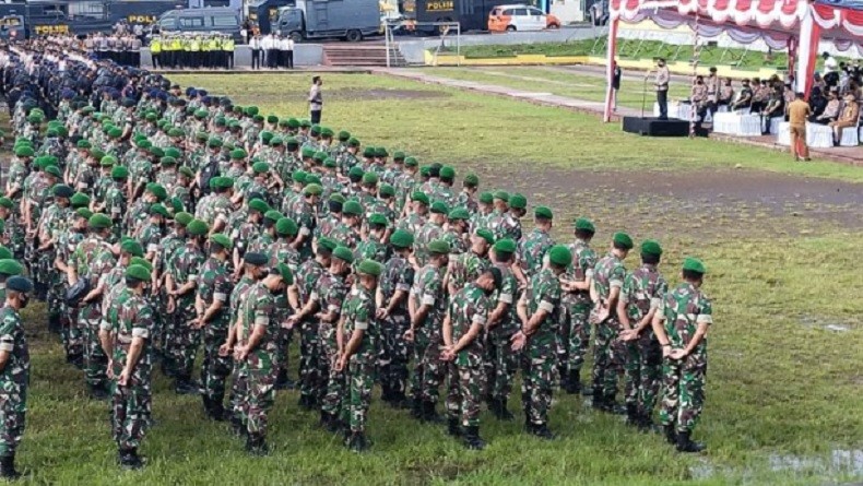 Ratusan Personel TNI Polri Dikerahkan untuk Pengamanan Demonstrasi di Ternate