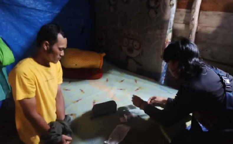 Buruh di Bangka Selatan Nyambi Edarkan Sabu, Simpan 54 Paket di Tempat Tidur
