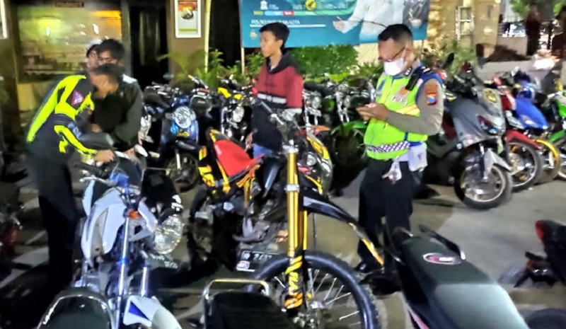 150 Motor Knalpot Brong Diamankan Polda Jatim selama Ramadan 
