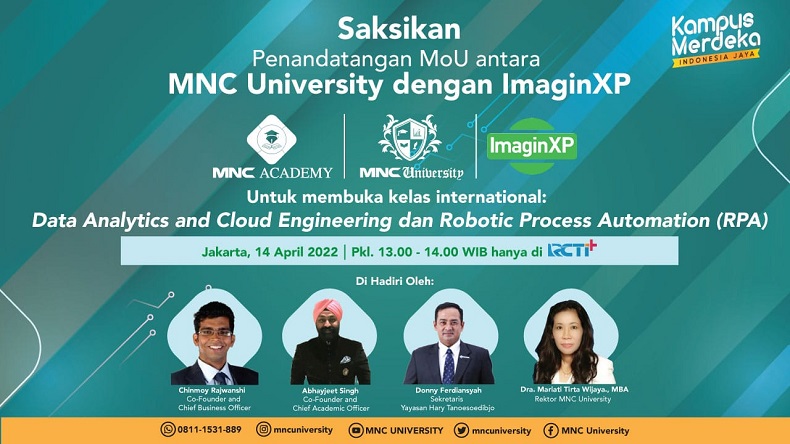 Kedepankan Perkembangan Mahasiswa, Universitas MNC dan ImaginXP Siap Tanda Tangani MoU
